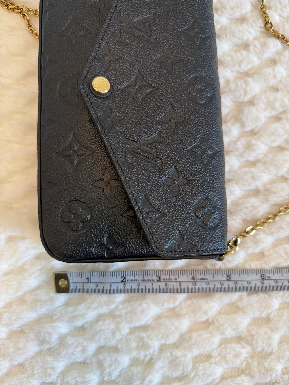 Louis Vuitton Pochette Félicie Monogram Empreinte Leather-Authentic-EUC - Picture 11 of 15